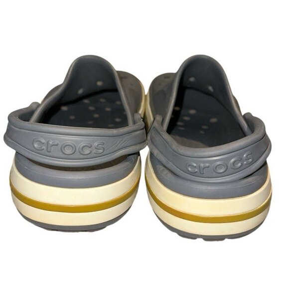 Crocs Croc Baya Band Slip On Clogs Mens 10 Womens 12 Iconic Comfort‎ Gray - Picture 5 of 8